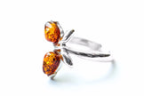 Amber Butterfly Midi Ring