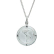 Americas Map Globe Personalised St Christopher - Silver Chain