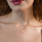 Collier Charme Lune et Étoile Ariya | Plaqué or 18 carats