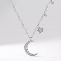 Collier Charme Lune et Étoile Ariya | Argent