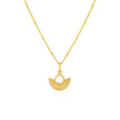 Art Deco Fan Gold Satellite Chain Necklace