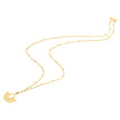 Art Deco Fan Gold Satellite Chain Necklace