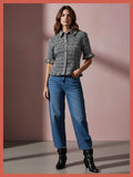 Astrid Gingham Blouse - Black