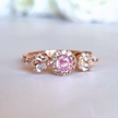 Aurelia Pink Sapphire Ring in 18k Rose Gold Vermeil