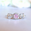 Aurelia Pink Sapphire Ring in Sterling Silver