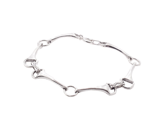 925 Sterling Silver Snaffle Bit Bracelet – Handmade Equestrian Jewellery