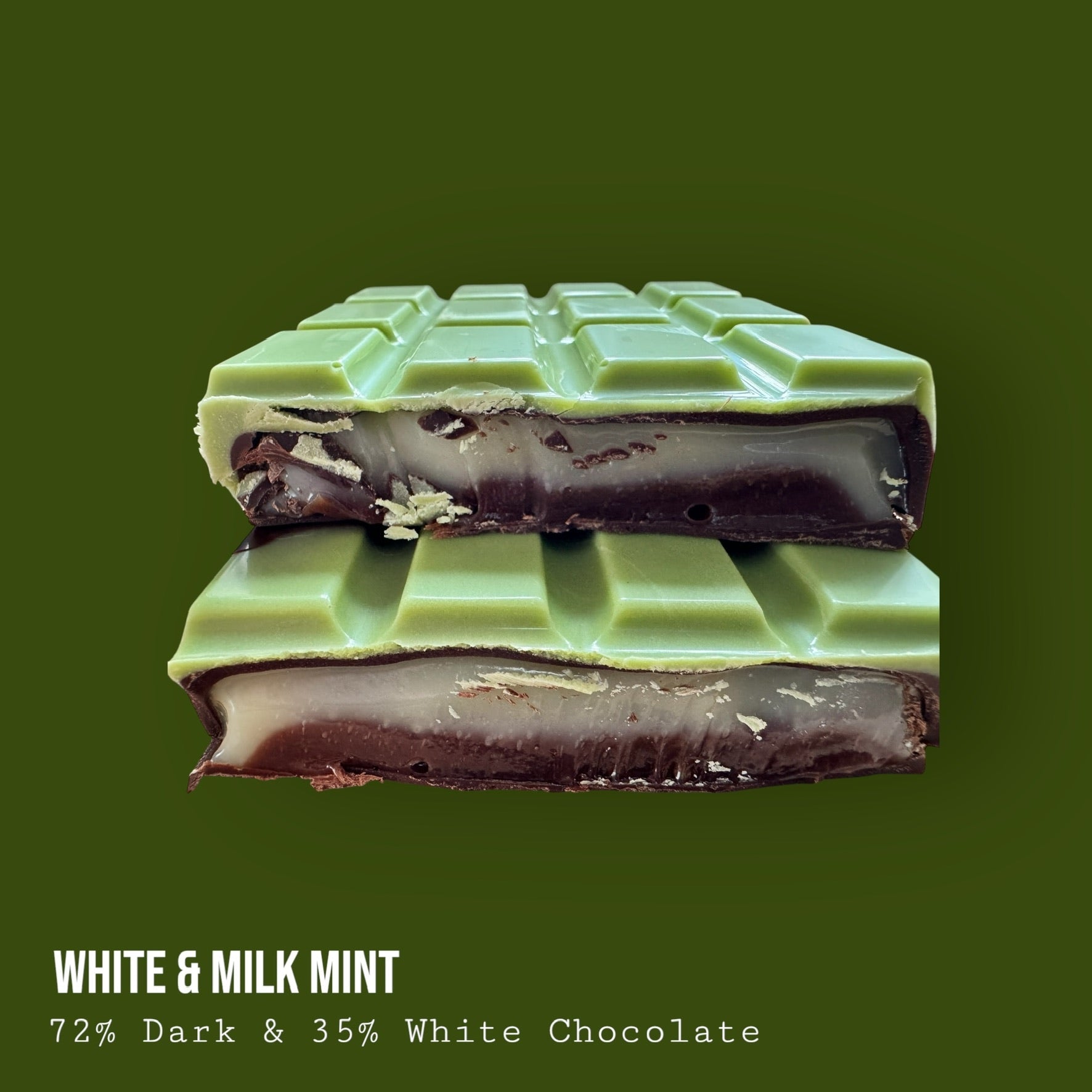 Dark & White Chocolate with White & Milk Mint Chocolate Filling 220g