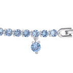 Diamonfire Small Zirconia Charm Tennis Bracelet
