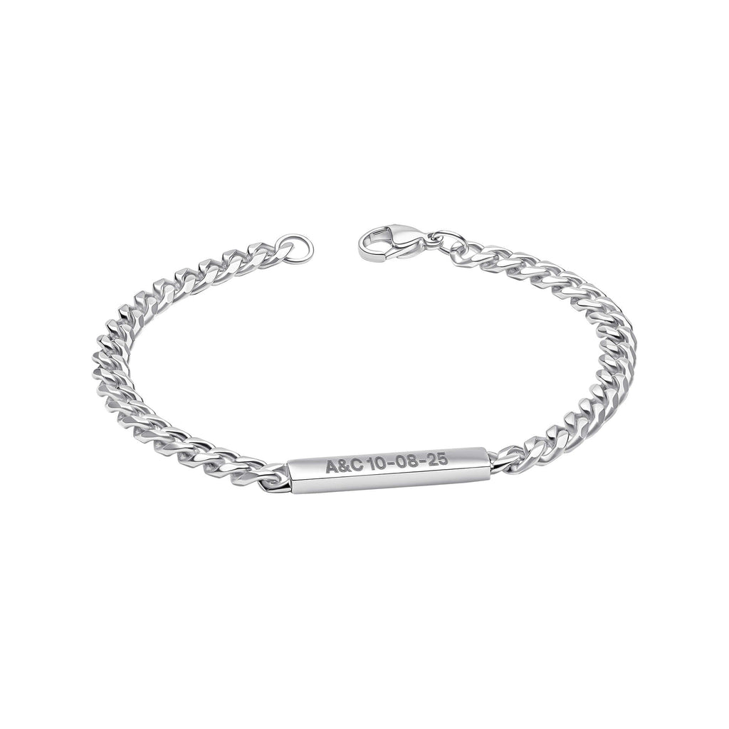 Fred Bennett Chain Bracelet with Engravable Bar