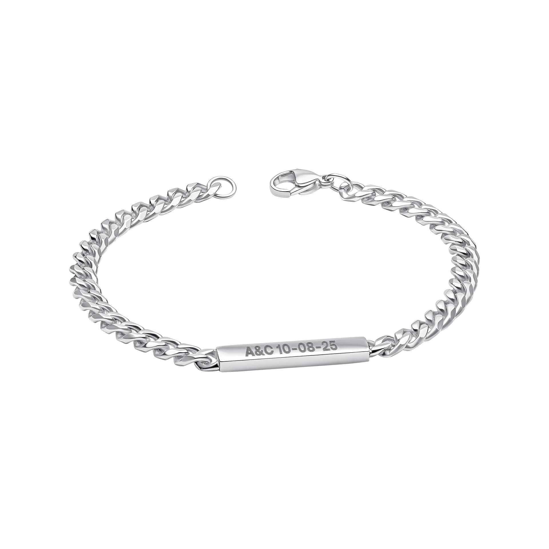 Fred Bennett Chain Bracelet with Engravable Bar