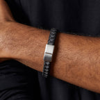 Fred Bennett Checkerboard Leather Bracelet