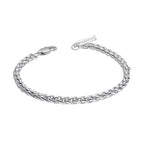 Fred Bennett Smaller Fit Stainless Steel Wheat Chain Bracelet