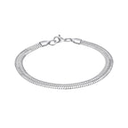 Fred Bennett Stainless Steel Herringbone Chain Bracelet