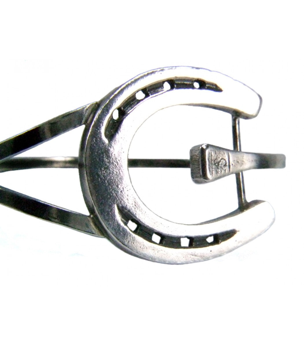 Silver Steed Big Horseshoe Bangle