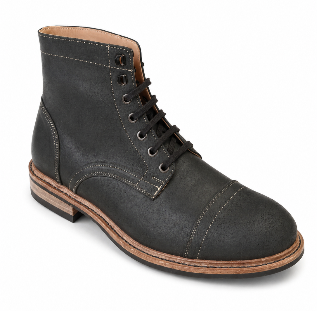 Grafton | Women's Cap Toe Boot | Black