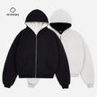 GREY/BLACK REVERSIBLE ZIP HOODIE