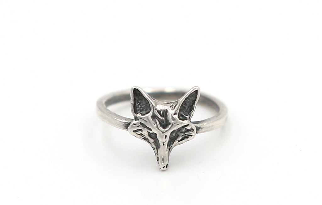 925 Silver Fox Ring – Nature-Inspired Handmade Gift for Animal Lovers