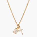 Cross Birthstone Necklace