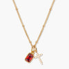Birthstone Cross Necklace