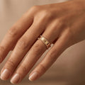 Solid Gold Ring – Beaded Edge Classic Timeless Elegance Refined Design | Gold | Majestic Jewellery