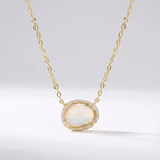 Bianca Moonstone Pendant Necklace | 14K Gold Plated