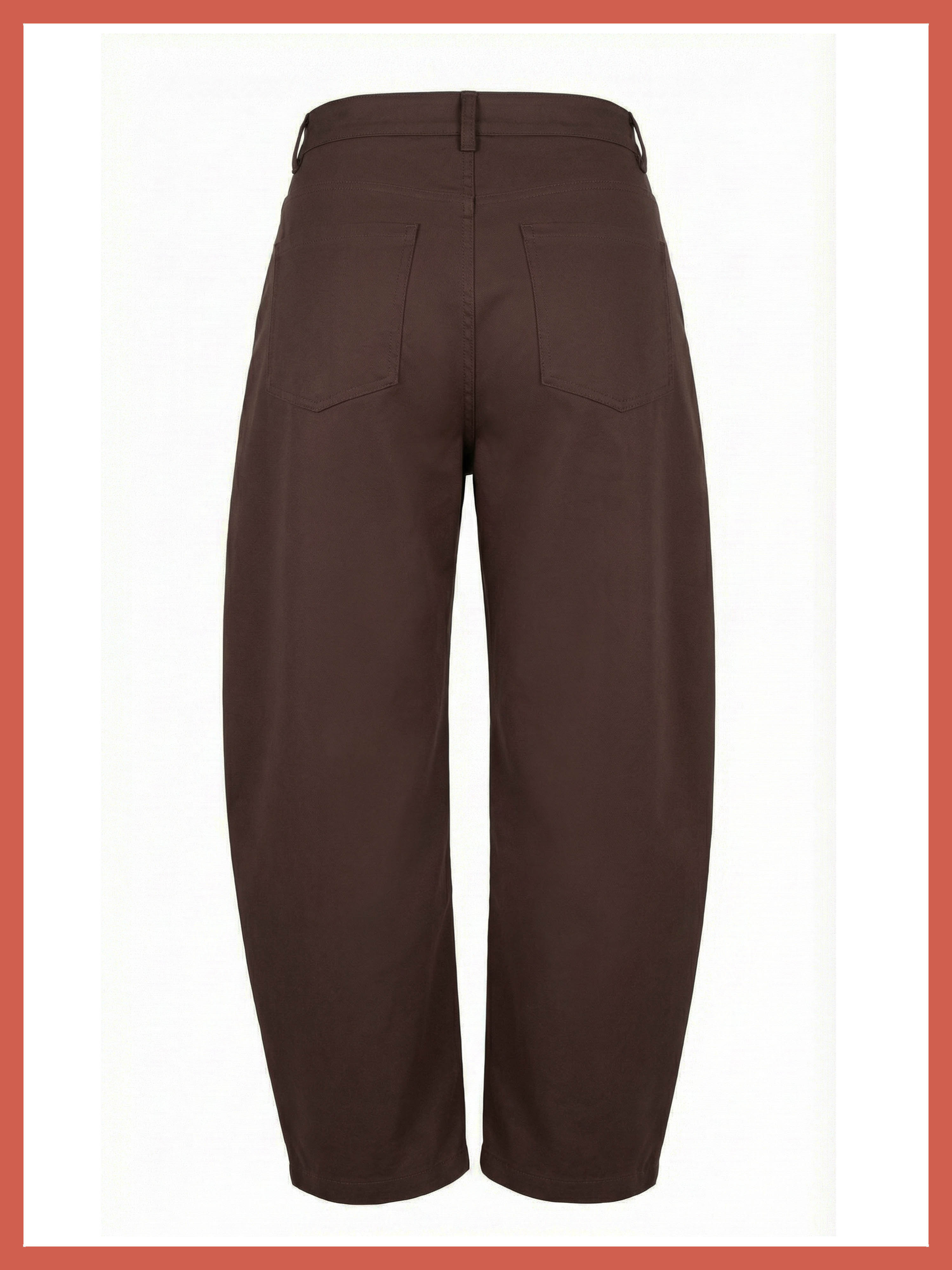 Binx Barrel Leg Trousers - Chocolate