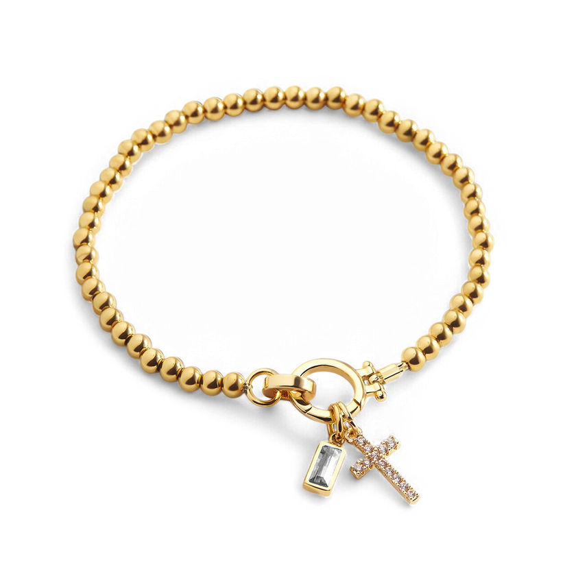 Cross Birthstone Bracelet