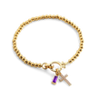 Cross Birthstone Bracelet