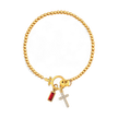 Cross Birthstone Bracelet