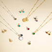 Beginnings Milgrain Semi-Precious Cabochon Birthstone Earrings