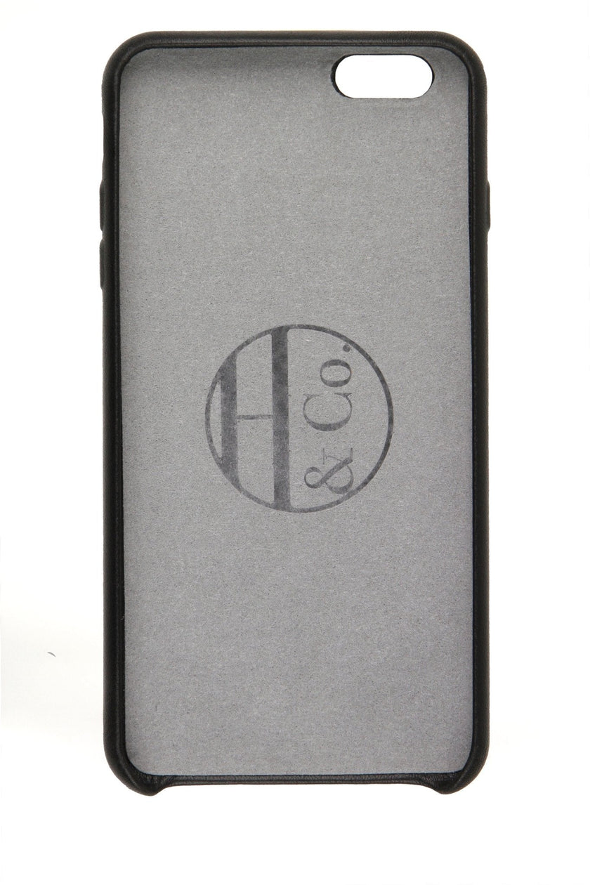 iPhone 6 Plus Case, Black Leather
