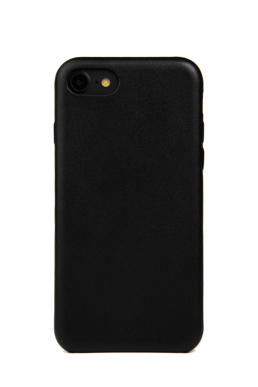 iPhone 7/8 Case, Black Leather