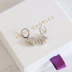 Blythe Bubble Heart Huggies | 925 Sterling Silver