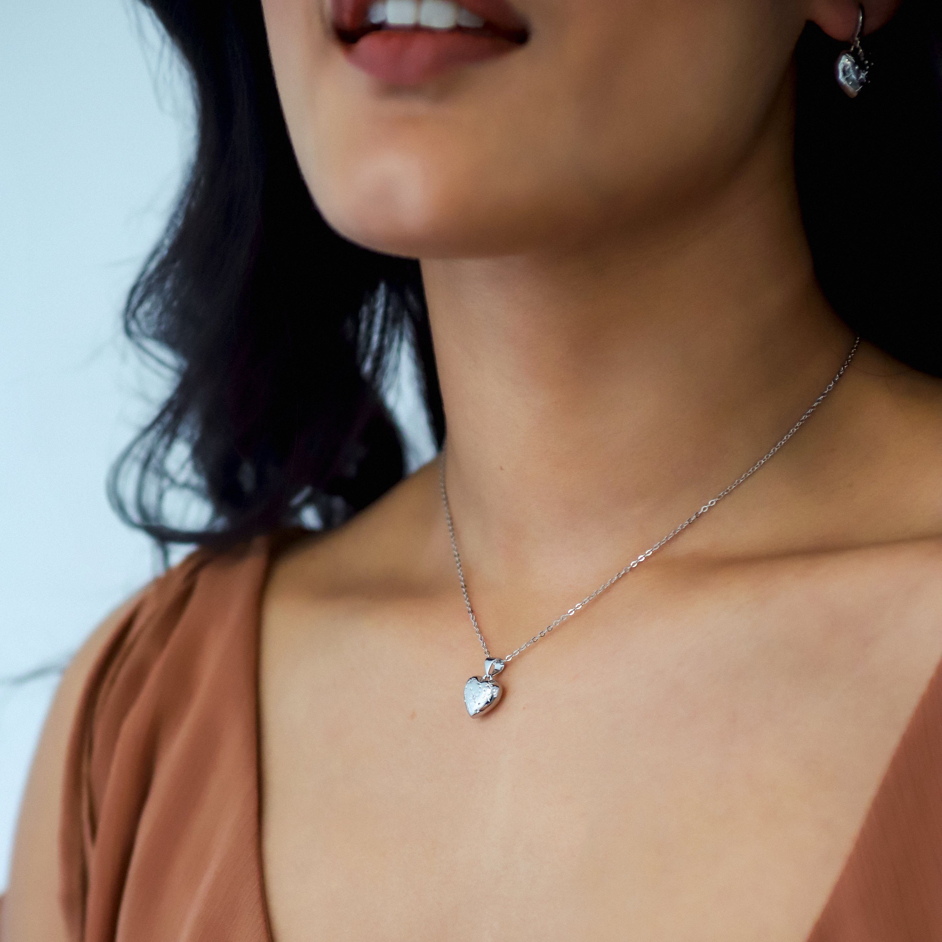 Collier Cœur Bulle Vida | Argent Sterling 925