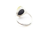 Boho Green Amber Ring