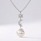 Bronte Pearl Drop Necklace | 925 Sterling Silver