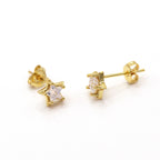 Boucles d'oreilles clous Brooke étoile | Plaqué or 18 carats