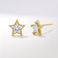 Boucles d'oreilles clous Brooke étoile | Plaqué or 18 carats