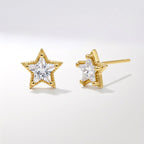 Boucles d'oreilles clous Brooke étoile | Plaqué or 18 carats