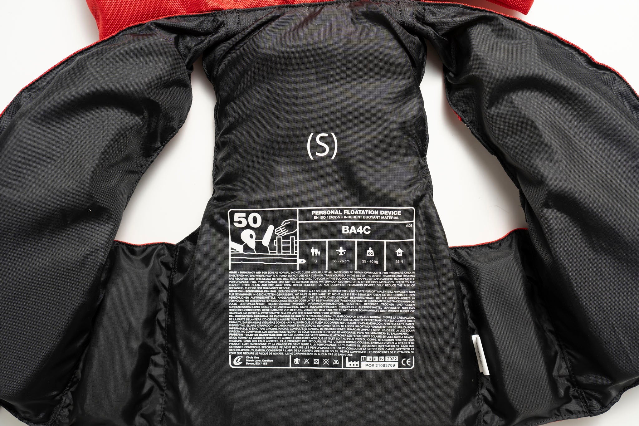 40N Child Buoyancy Aid Centre PFD, 3 Straps & Collar (One Size)