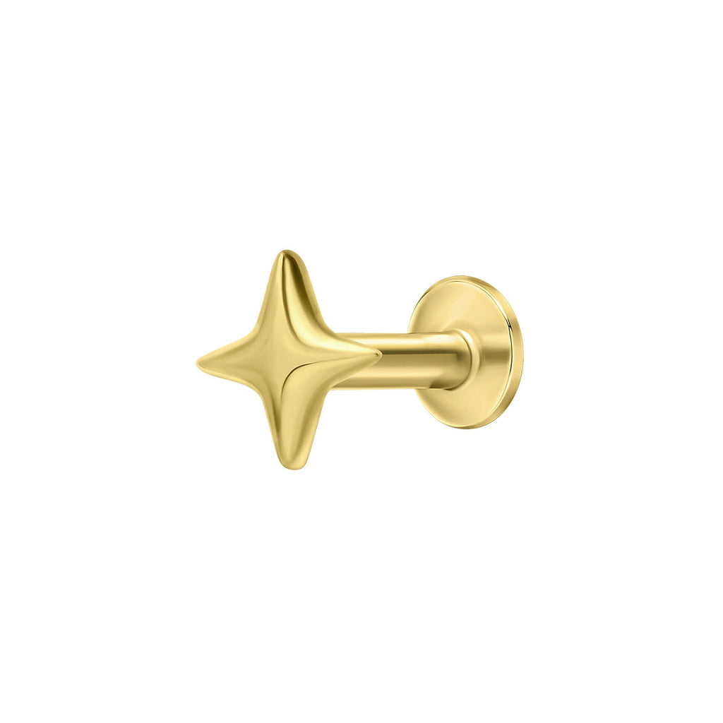 Beginnings Four Point Star Labret Stud Earring