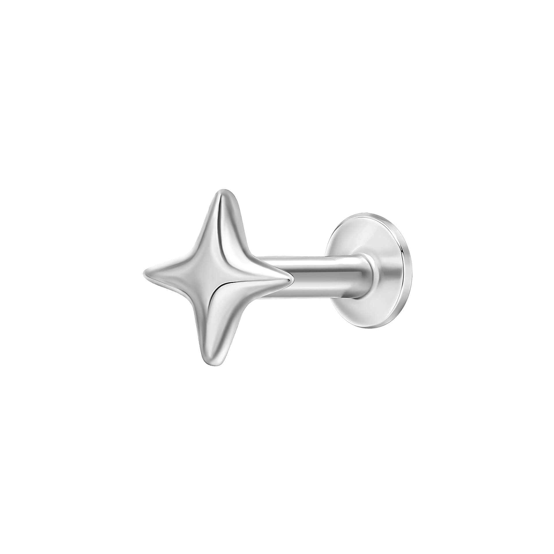 Beginnings Four Point Star Labret Stud Earring