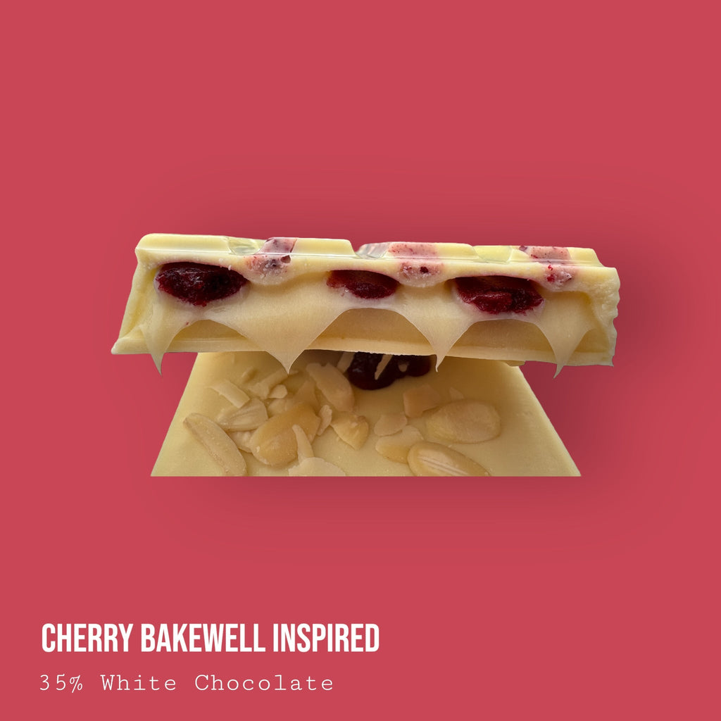 Cherry Bakewell Inspired White Chocolate Dessert Bar 245g