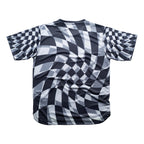 Aixo Checker Mens Top Grey