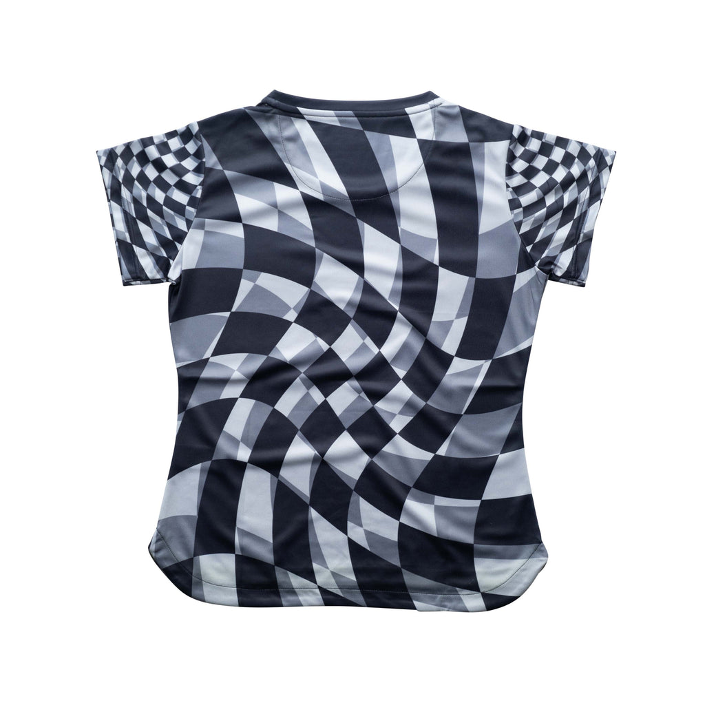 Aixo Checker Womens Top Grey