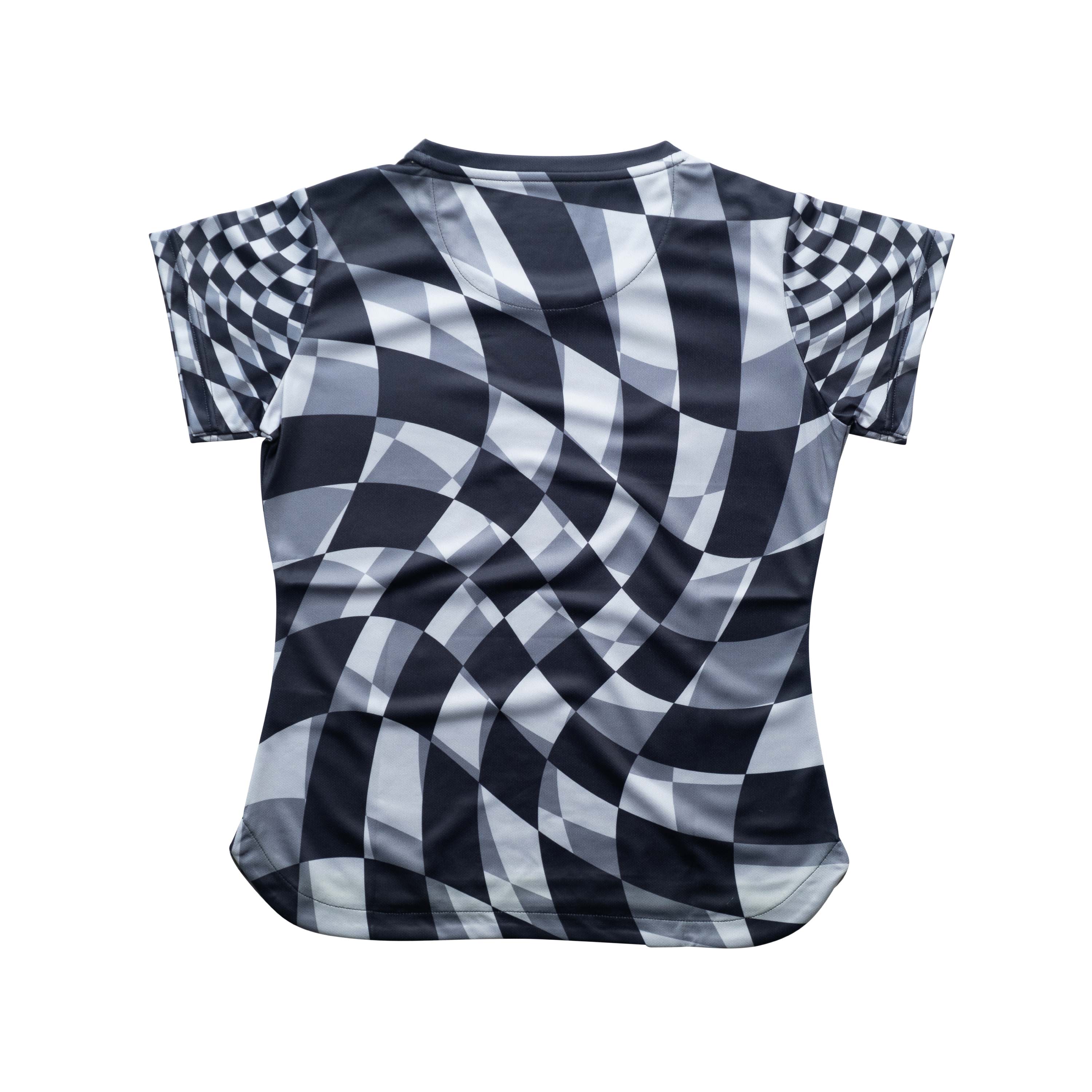 Aixo Checker Womens Top Grey