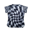 Aixo Checker Womens Top Grey