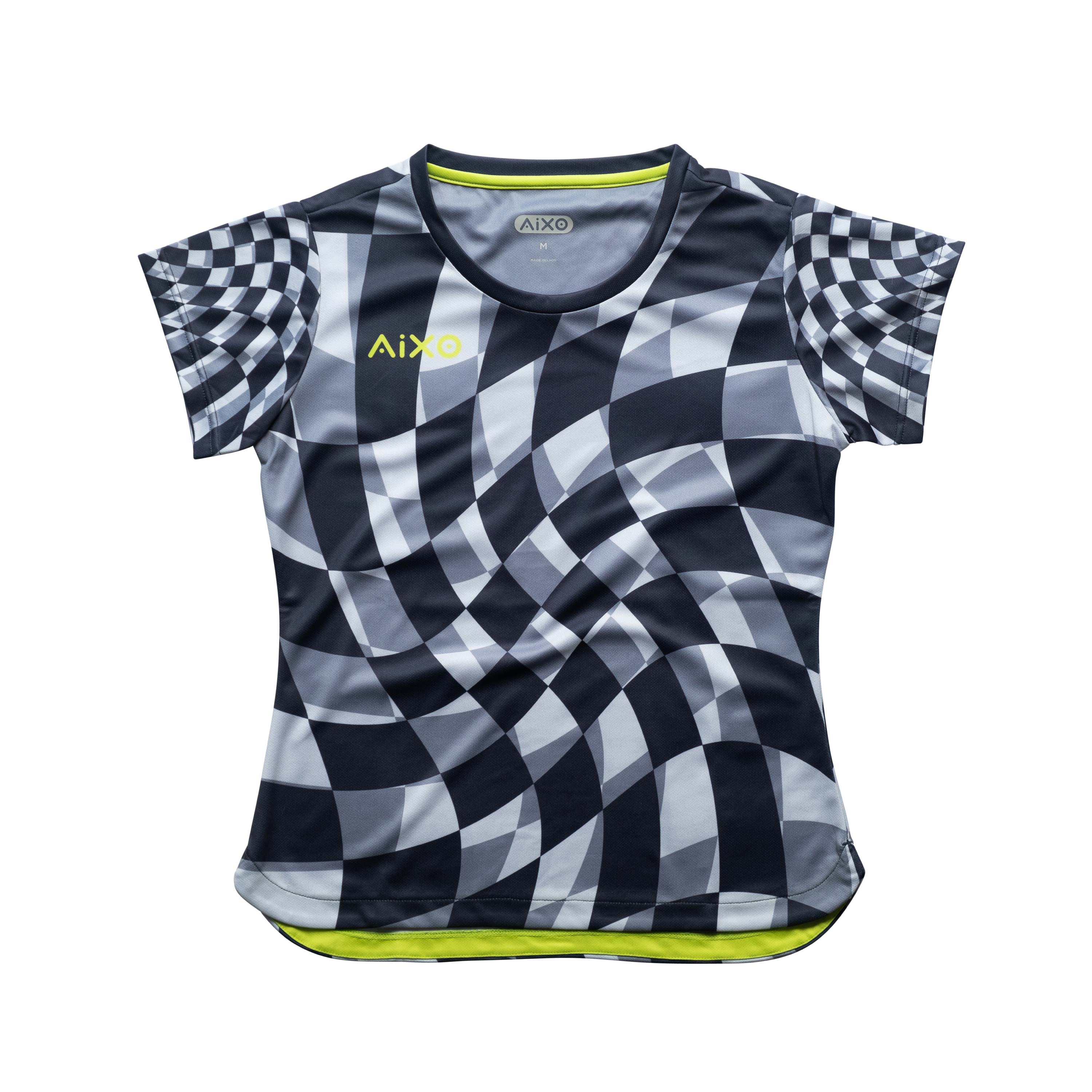 Aixo Checker Womens Top Grey