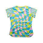 Aixo Checker Womens Top Lime