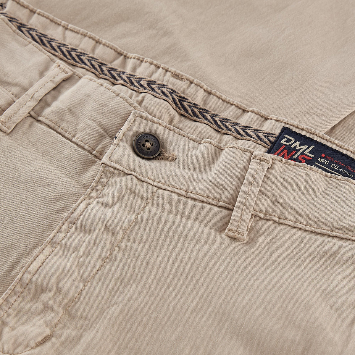 Cleveland slim fit mens chino in Stone